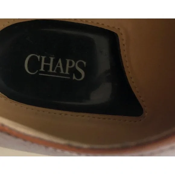 Chaps Mens Shoes 11M Oxfords Leather Lace Up Brown Dress/ Work Formal - Picture 4 of 6